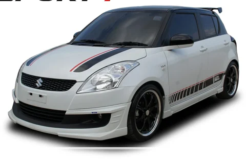 ชุดแต่ง SWIFT 2014 – i SPORT 1 ภาพรถเต็มคันมุมหน้าจากต้นทาง S-Sporty