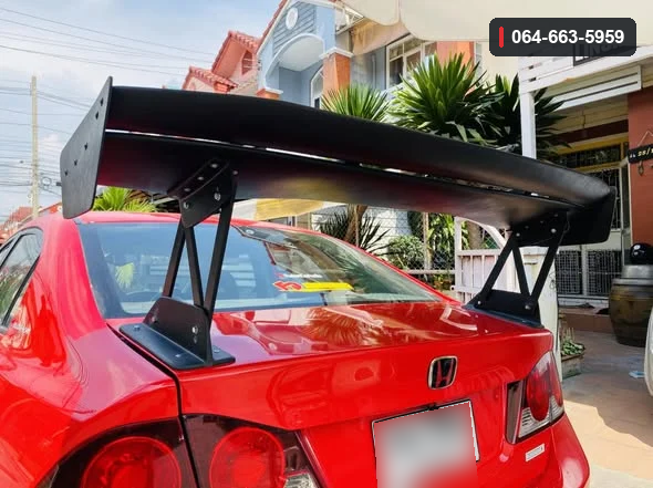 สปอยเลอร์ท้ายสองชั้น Honda Civic FD สูง 12 นิ้ว ภาพงานติดตั้งจากผู้ขาย