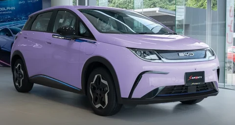 ชุดแต่ง BYD DOLPHIN – F1 ภาพรถเต็มคันมุมหน้าจากต้นทาง S-Sporty