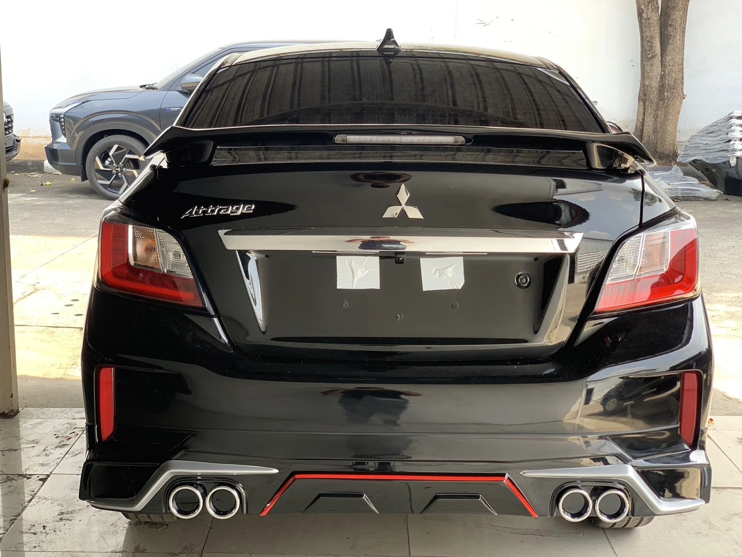 ชุดแต่ง MITSUBISHI Attrage สปอยเลอร์ Attrage ยกมีไฟ RiderM ภาพ 6