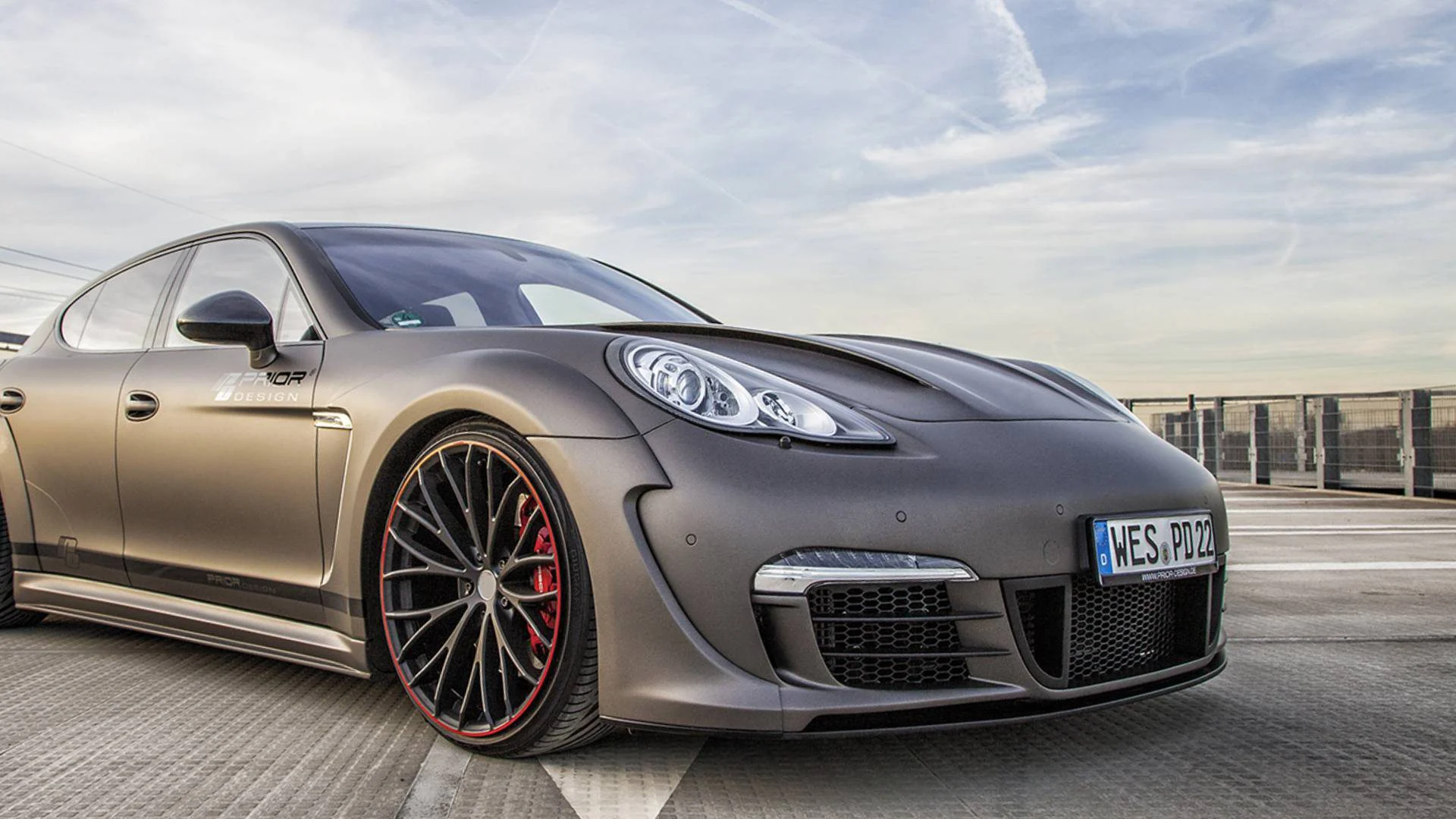 ลิ้นเสริมกันชนหน้า Prior Design P600WB Front Add-On Spoiler Lip for P600 Front Bumper - Porsche Panamera 970 ภาพสินค้าที่เลือก