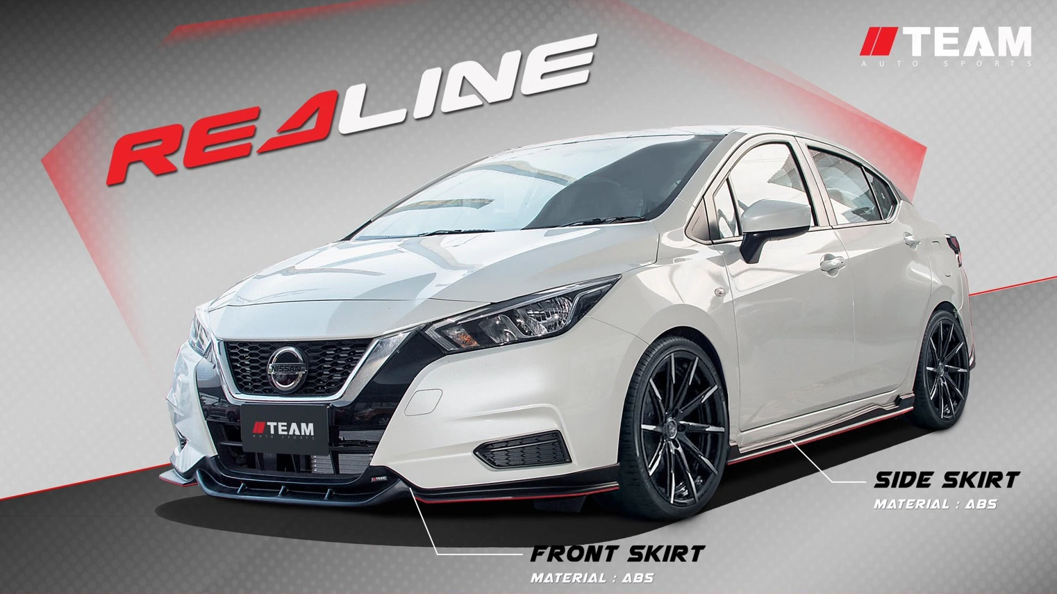 ชุดแต่ง NISSAN ALMERA WILD 2021 V.1 ( 4 PIPE) มุมหน้า