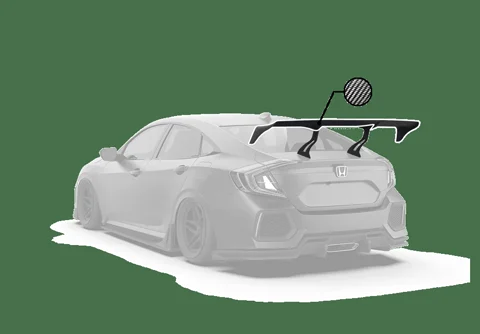 ปีกหลัง GT Wing คาร์บอนไฟเบอร์ Robot Civic FC Sedan ภาพสินค้า 3