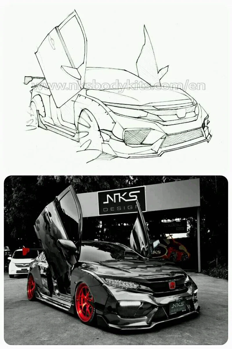 รูปชุดแต่ง ชุดแต่ง Honda Civic FC 16 21 Type X วายบอดี้ ภาพที่ 9