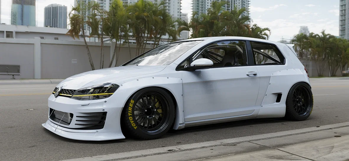 ชุดแต่งไวด์บอดี้ - V1.0 VOLKSWAGEN Golf MK7 GTI Pandem ภาพสินค้าที่เลือก