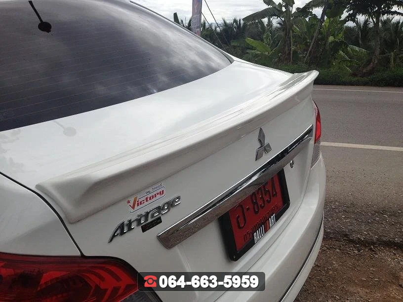 ชุดแต่ง MITSUBISHI Attrage สปอยเลอร์ Attrage แนบ RiderM ภาพ 1