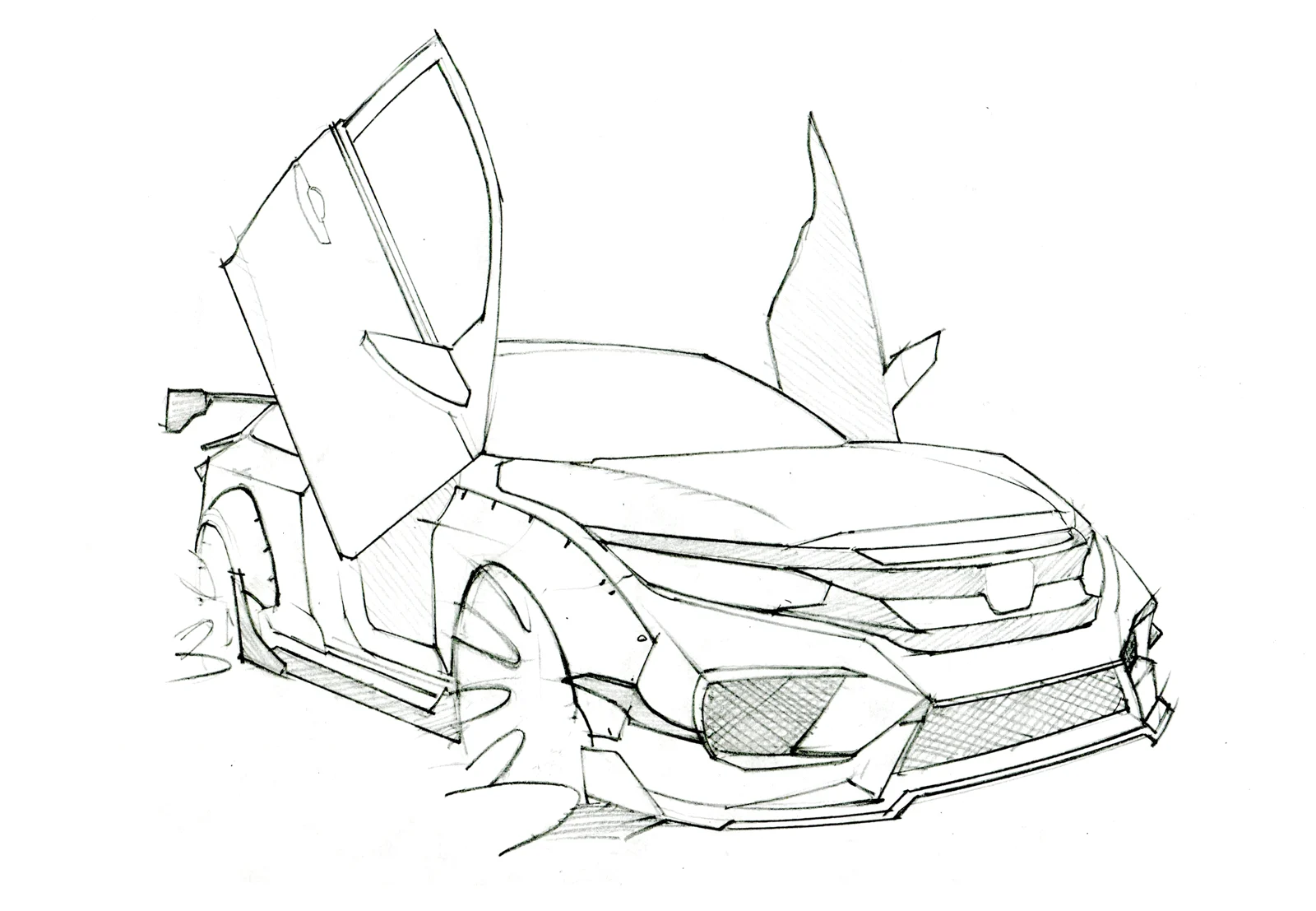 ชุดแต่ง Honda Civic FC 16 21 Type X วายบอดี้