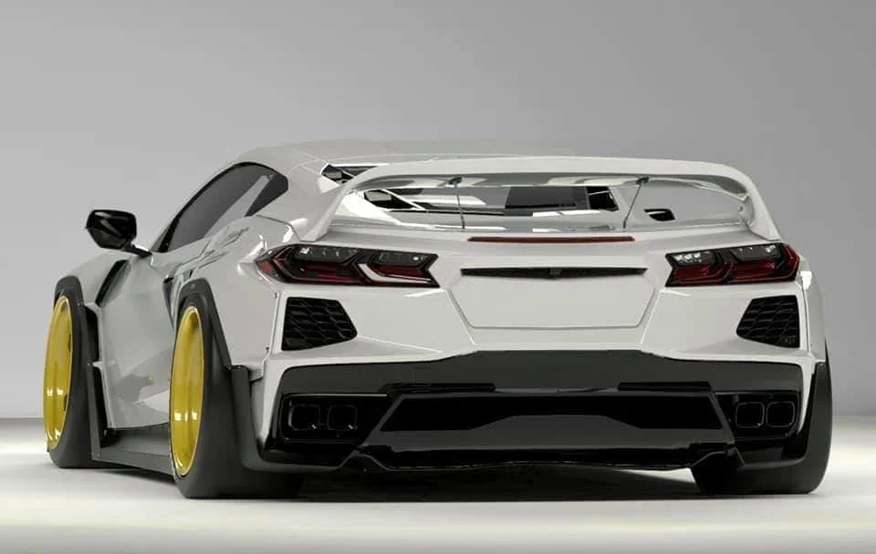 สปอยเลอร์ท้าย (ชิ้นแยก) - V1.0 C8 Corvette Pandem ภาพสินค้าที่เลือก