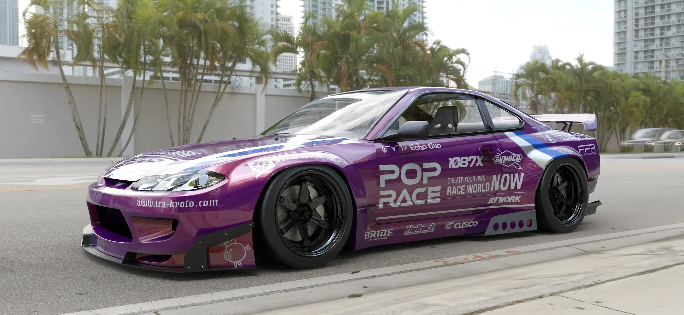 ชุดแต่งไวด์บอดี้ - V2.5 NISSAN Silvia [S15] + Mid-Rise Wing Pandem ภาพสินค้าที่เลือก
