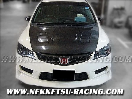 ฝากระโปรงหน้า Civic FD ทรง Ings+1 Carbon ลาย 2 — ภาพหลักของสินค้า