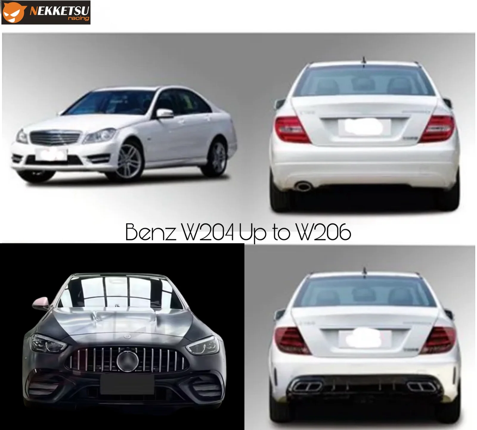 ชุดแต่ง Mercedes-Benz C Class W204 2010 2014 เปลี่ยนเป็น W206