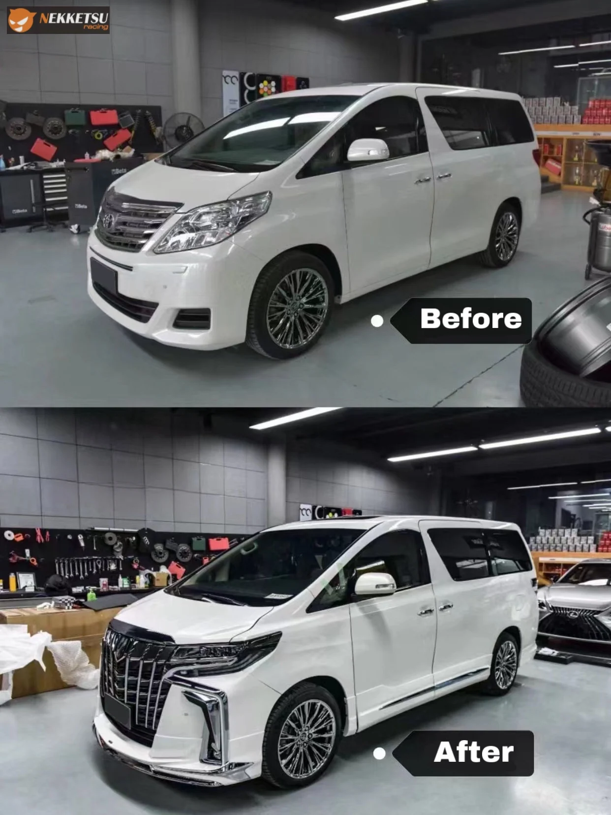 รูปชุดแต่ง ชุดแต่ง Toyota Alphard AH20 2009 2014 แปลงหน้า AH30 ภาพที่ 4