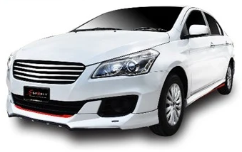 ชุดแต่ง CIAZ 2018 – SPORT 1 ภาพรถเต็มคันมุมหน้าจากต้นทาง S-Sporty