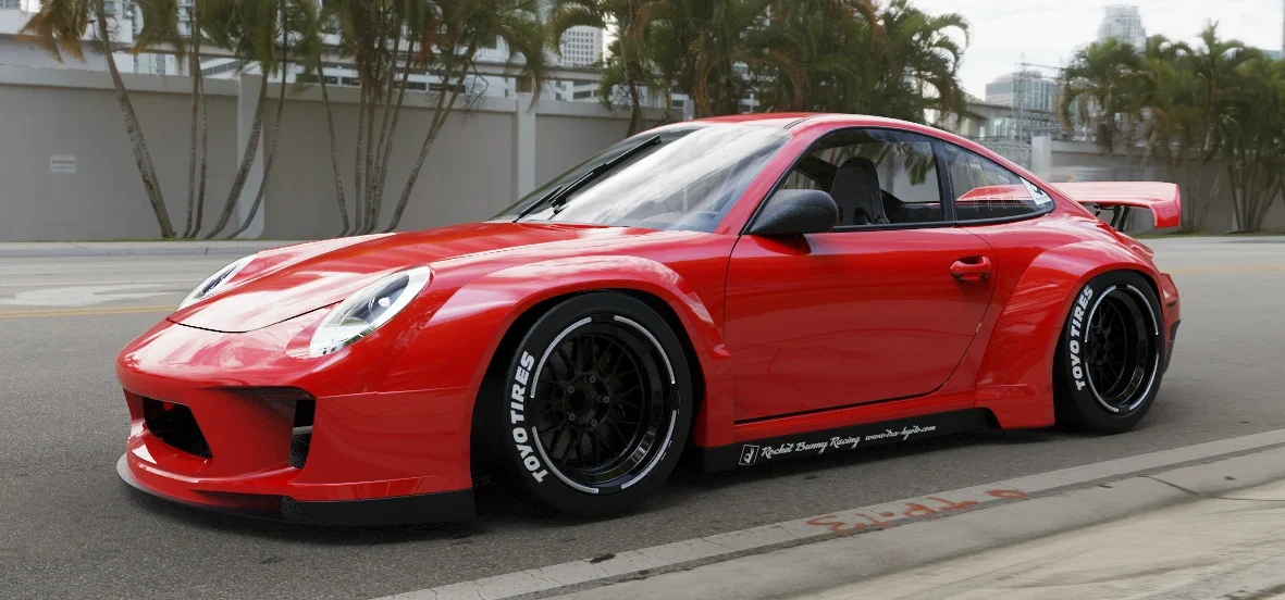 สปลิตเตอร์หน้า (ชิ้นแยก) - V1.0 PORSCHE 997 [Non Turbo] Rocket Bunny Racing ภาพสินค้าที่เลือก