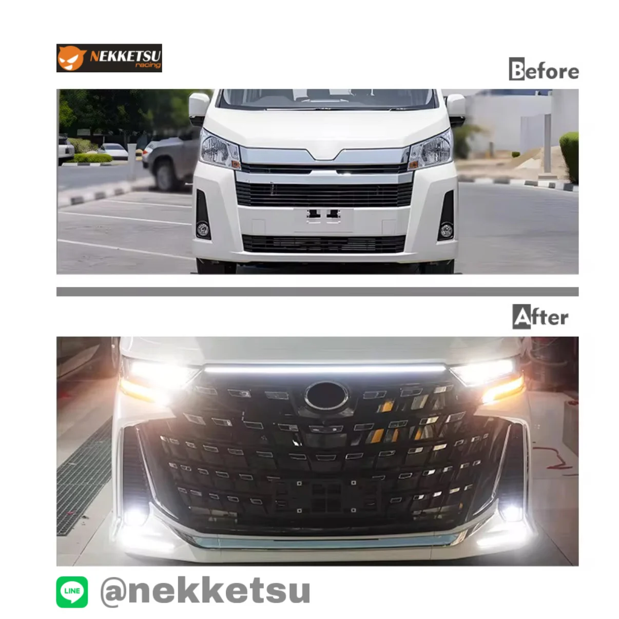 รูปชุดแต่ง ชุดแต่ง TOYOTA Commuter รถตู้ 2019 2025 หน้าAlphard 40 ภาพที่ 3