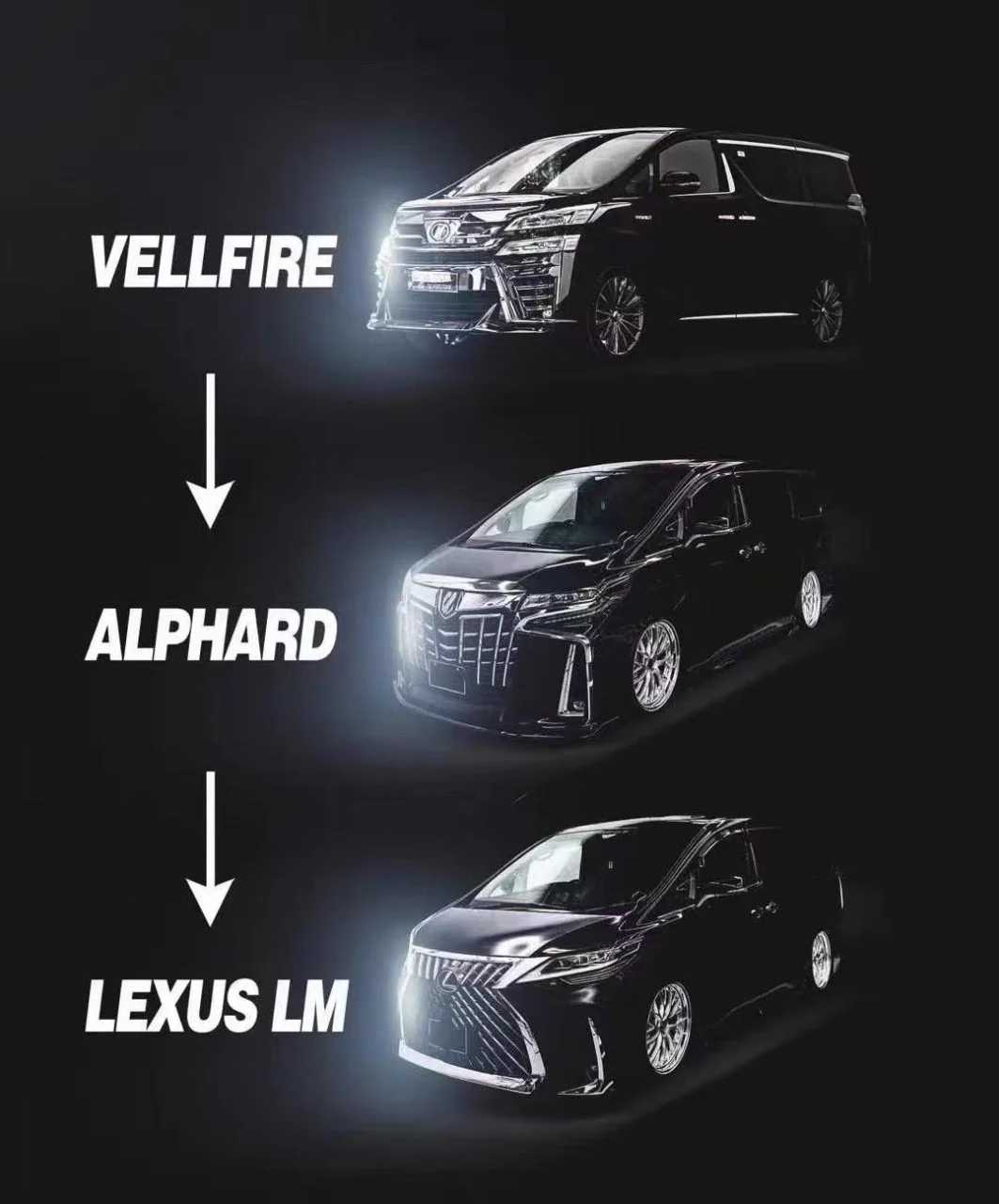 รูปชุดแต่ง ชุดแต่ง TOYOTA Vellfire30 2015 2017 Lexus LM ภาพที่ 9