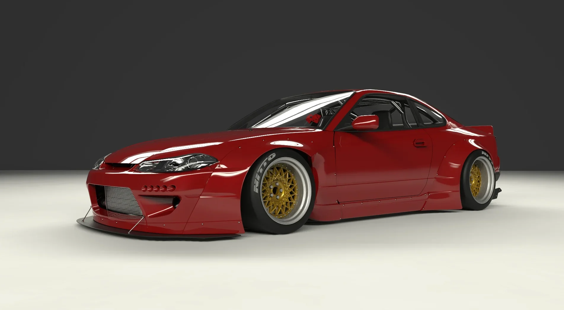 ชุดแต่งไวด์บอดี้ - V1.0 NISSAN Silvia [S15] + สปอยเลอร์ทรง Duck Tail + DRL Rocket Bunny Racing ภาพสินค้าที่เลือก