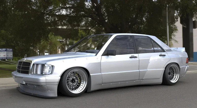 สปลิตเตอร์หน้า (ชิ้นแยก) - V1.0 MERCEDES 190E [W201] Pandem ภาพสินค้าที่เลือก