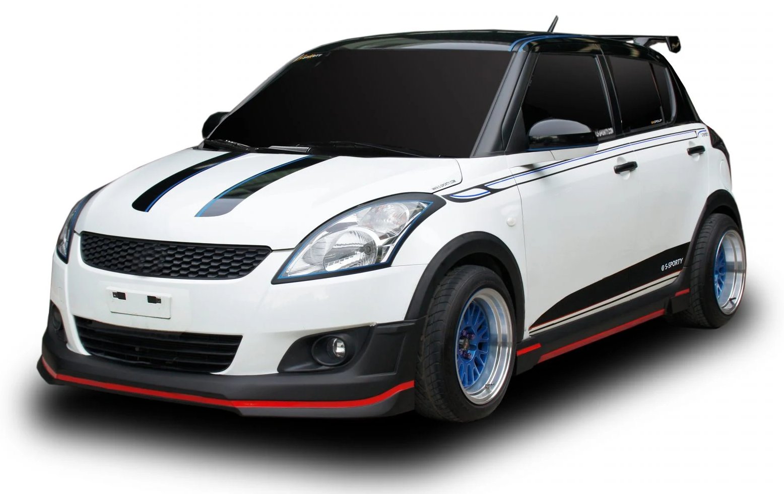 ชุดแต่ง SWIFT 2012 – S-1 ภาพรถเต็มคันมุมหน้าจากต้นทาง S-Sporty