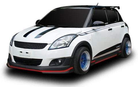 ชุดแต่ง SWIFT 2012 – S-1 ภาพรถเต็มคันมุมหน้าจากต้นทาง S-Sporty