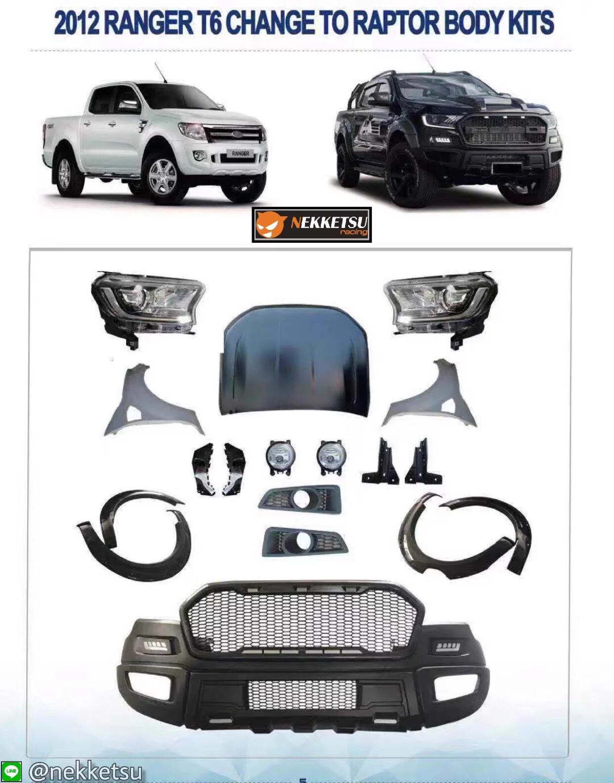 รูปชุดแต่ง ชุดแต่ง Ford Ranger Ranger 2012 2015 V.1 ภาพที่ 1