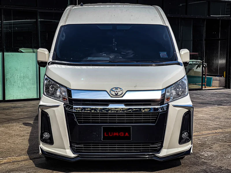 ชุดแต่ง Toyota Commuter 2019 สเกิร์ตหน้าสไตล์ Lumga (ลัมกา) 1 ชุด 4-6 ชิ้น - TOYOTA Bodykits Commuter 2020 & Bodykits Hiace ชุดแต่งรถ ภาพ 2