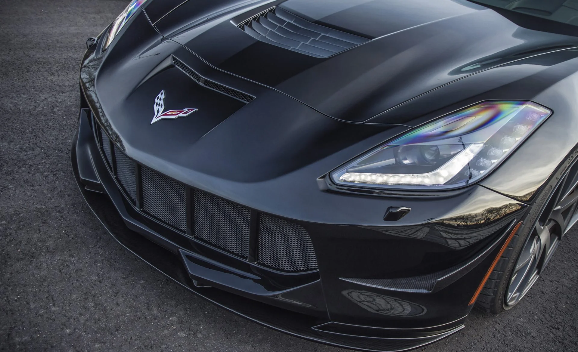 กันชนหน้าพร้อมลิ้นและคานาร์ด Prior Design PDR700 Front Bumper incl. Front Add-On Lip Spoiler & Cupwings for Chevrolet Corvette C7 ภาพสินค้าที่เลือก