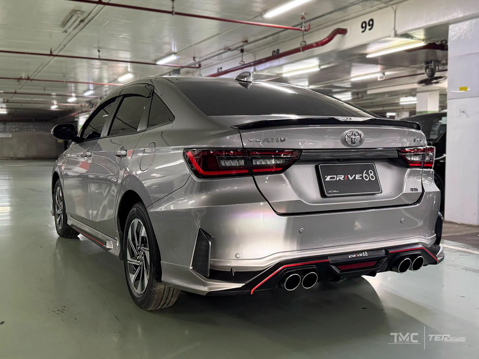 รูปชุดแต่ง ชุดแต่ง Toyota Yaris Ativ 24 26 Drive68 4ประตู Yaris Ativ Drive 68 ภาพที่ 4