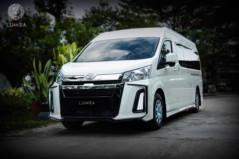 ชุดแต่ง Toyota Commuter 2019 สเกิร์ตหน้าสไตล์ Lumga (ลัมกา) 1 ชุด 4-6 ชิ้น - TOYOTA Bodykits Commuter 2020 & Bodykits Hiace ชุดแต่งรถ ภาพ 12