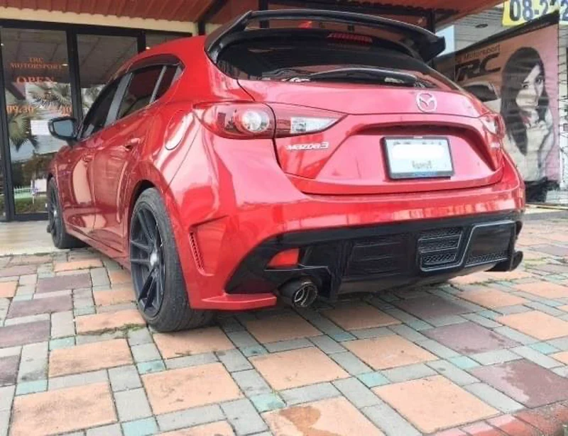 รูปชุดแต่ง ชุดแต่ง Mazda Mazda3 2014 2017 MAZDA3 2014 19 5D​ กันชนหลัง​ KEN STYLE Material Plastic​ ​PP.​ คุณภาพสูง​ งานนำเข้า ภาพที่ 3