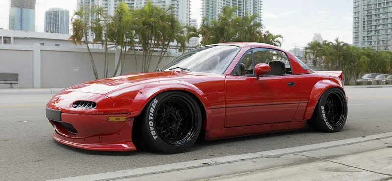 ลิ้นกันชนหน้า (ชิ้นแยก) - V1.0 MAZDA NA MX-5 Miata Rocket Bunny Racing ภาพสินค้าที่เลือก