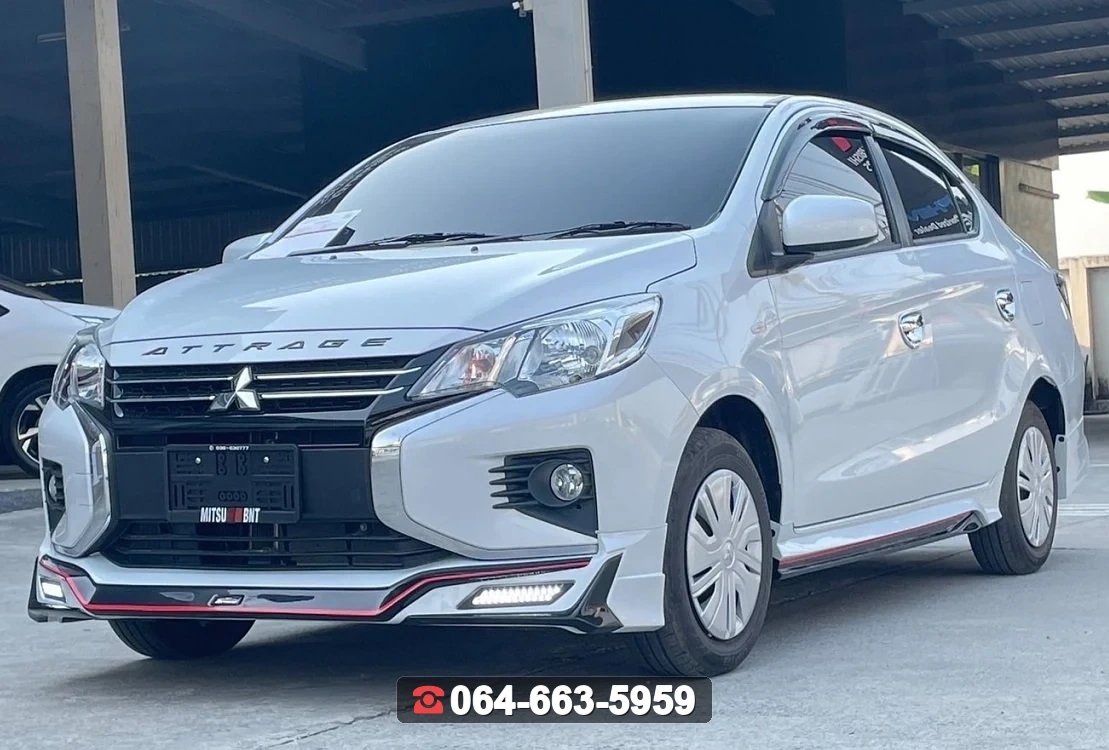ชุดแต่ง MITSUBISHI Attrage 2020 V.2 ท่อโครเมียม RiderM ภาพ 6