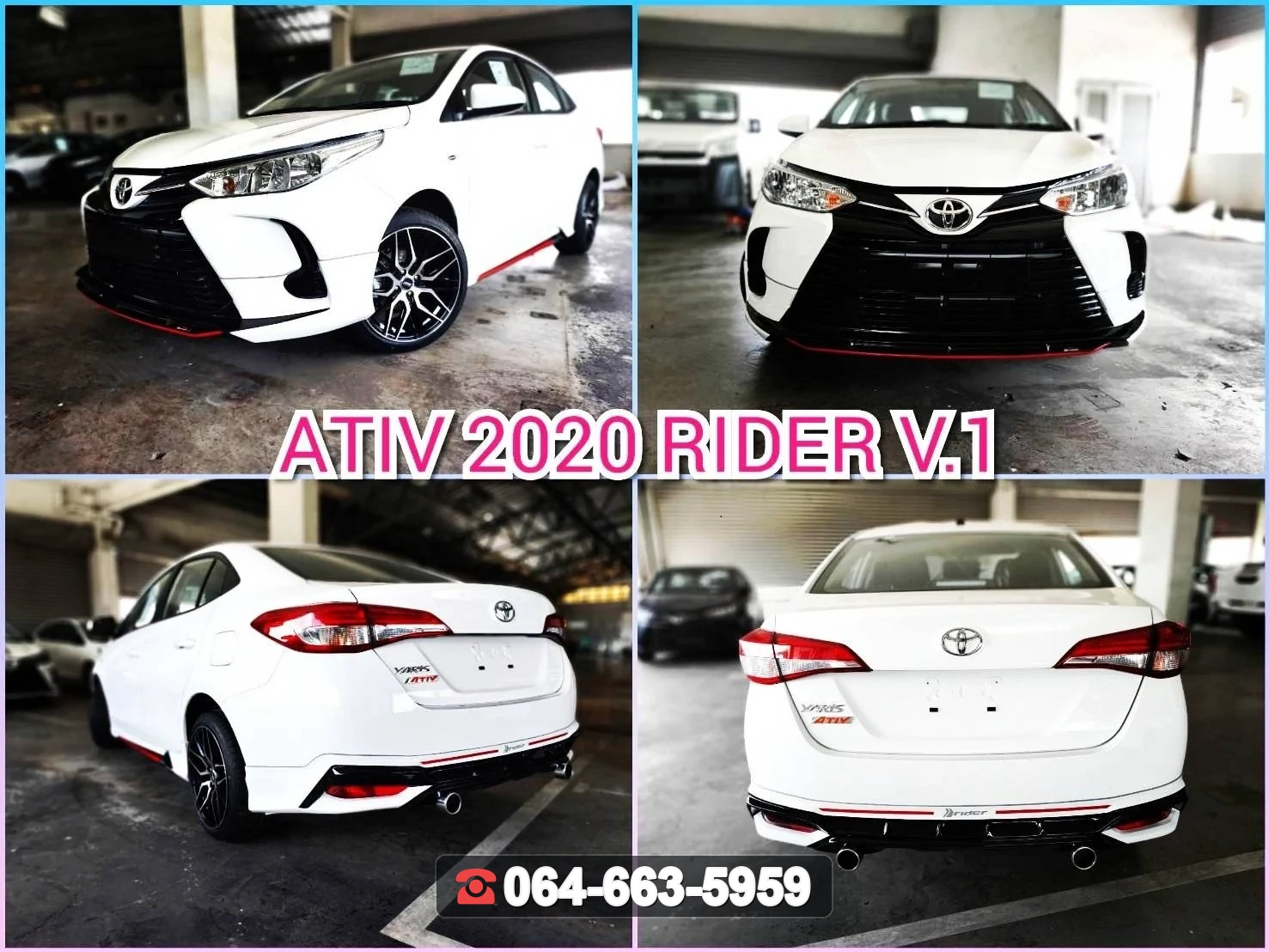 ชุดแต่ง TOYOTA Yaris Ativ 2020 V.1 RiderM ภาพ 2