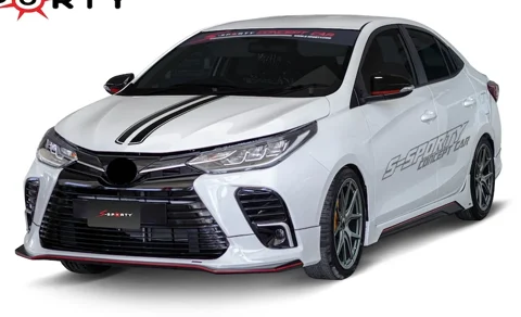 ชุดแต่ง TOYOTA ATIV 2021 – SPORT ภาพรถเต็มคันมุมหน้าจากต้นทาง S-Sporty