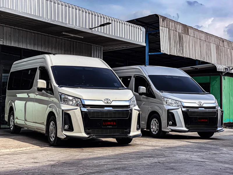 ชุดแต่ง Toyota Commuter 2019 สเกิร์ตหน้าสไตล์ Lumga (ลัมกา) 1 ชุด 4-6 ชิ้น - TOYOTA Bodykits Commuter 2020 & Bodykits Hiace ชุดแต่งรถ ภาพ 1