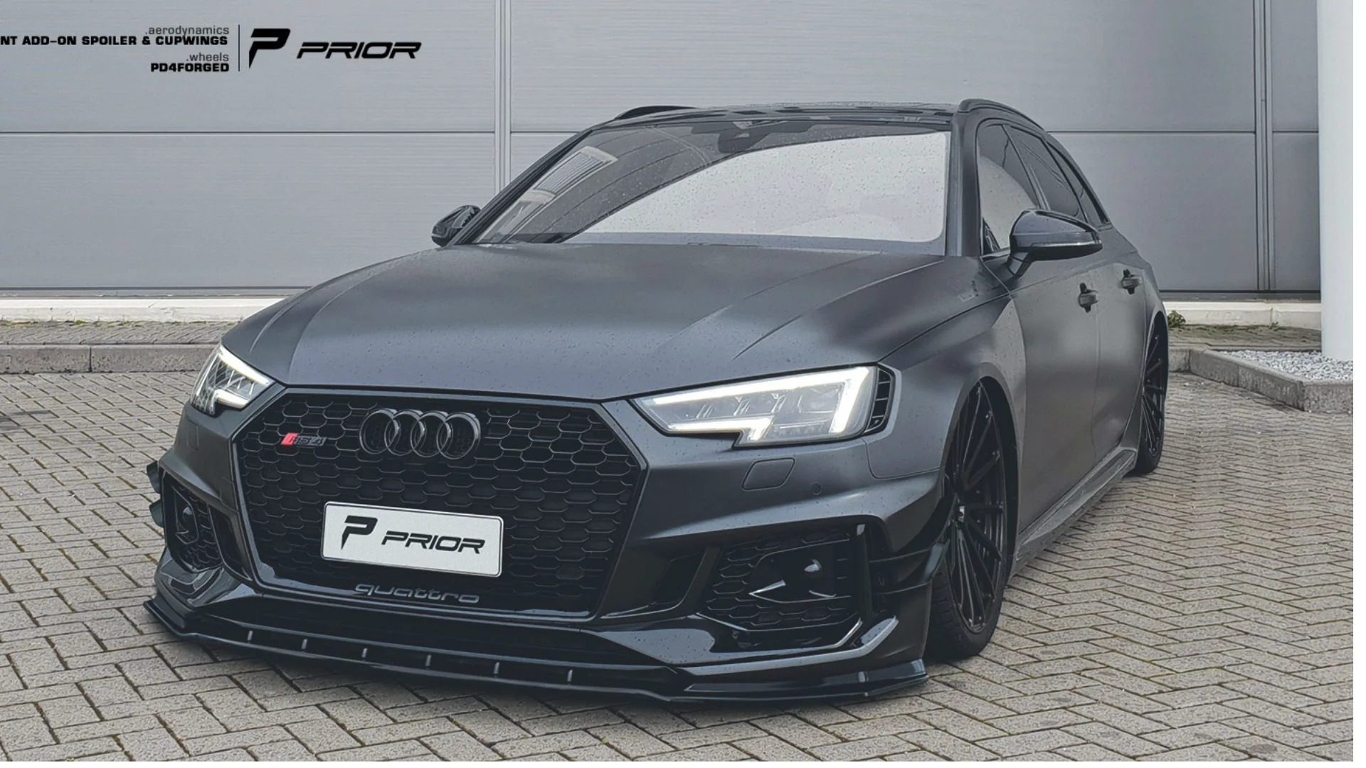 ลิ้นเสริมกันชนหน้า Prior Design PD Front Add-On Spoiler for Audi RS4 [2018+] ภาพสินค้าที่เลือก