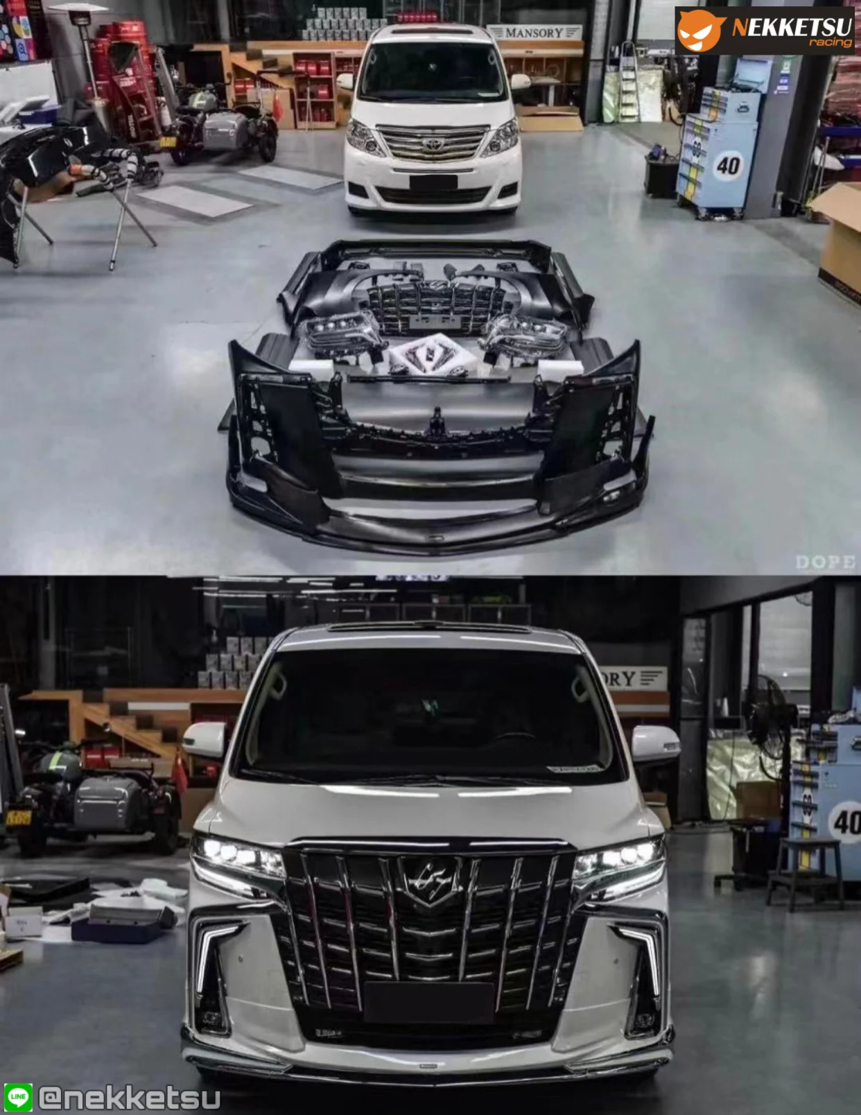 ชุดแต่ง Toyota Alphard AH20 2009 2014 แปลงหน้า AH30