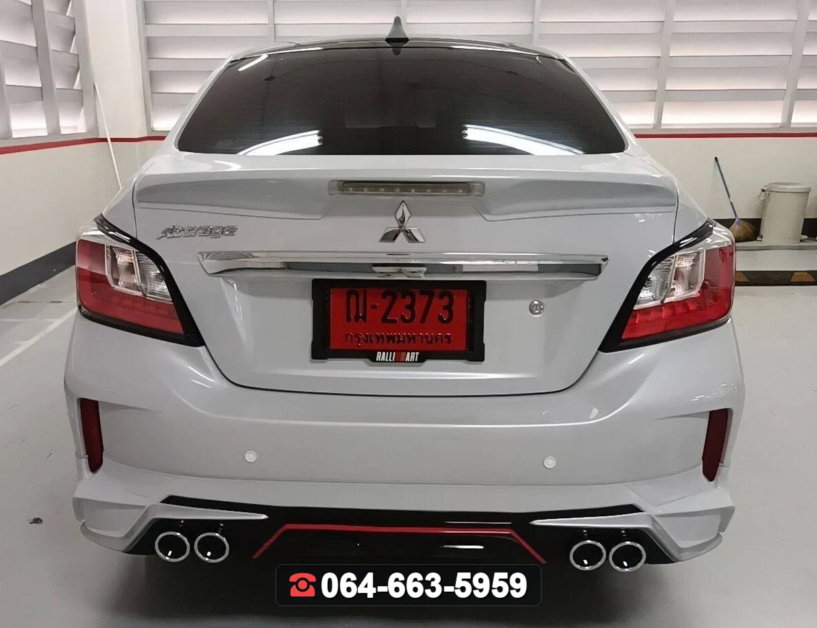 ชุดแต่ง MITSUBISHI Attrage สปอยเลอร์ Attrage แนบมีไฟ RiderM ภาพ 1