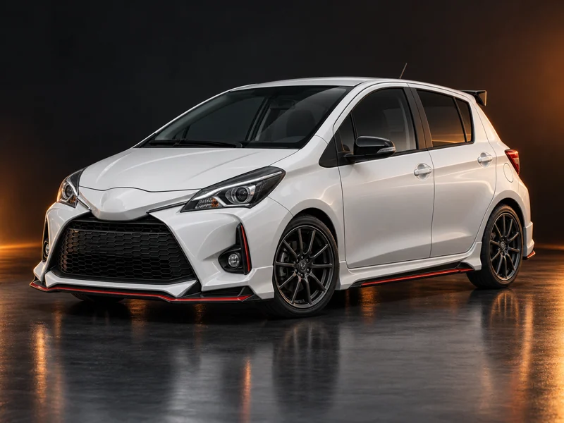 ภาพจำลองชุดแต่ง ชุดแต่ง Toyota Yaris Ativ 17 19 RedLine 5 Door มุมด้านหน้า สำหรับการนำเสนอ