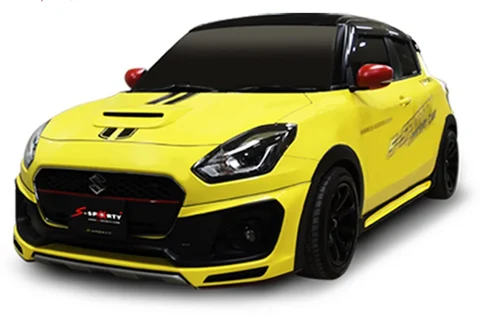 ชุดแต่ง SWIFT 2019 – SPORT Z ภาพรถเต็มคันมุมหน้าจากต้นทาง S-Sporty