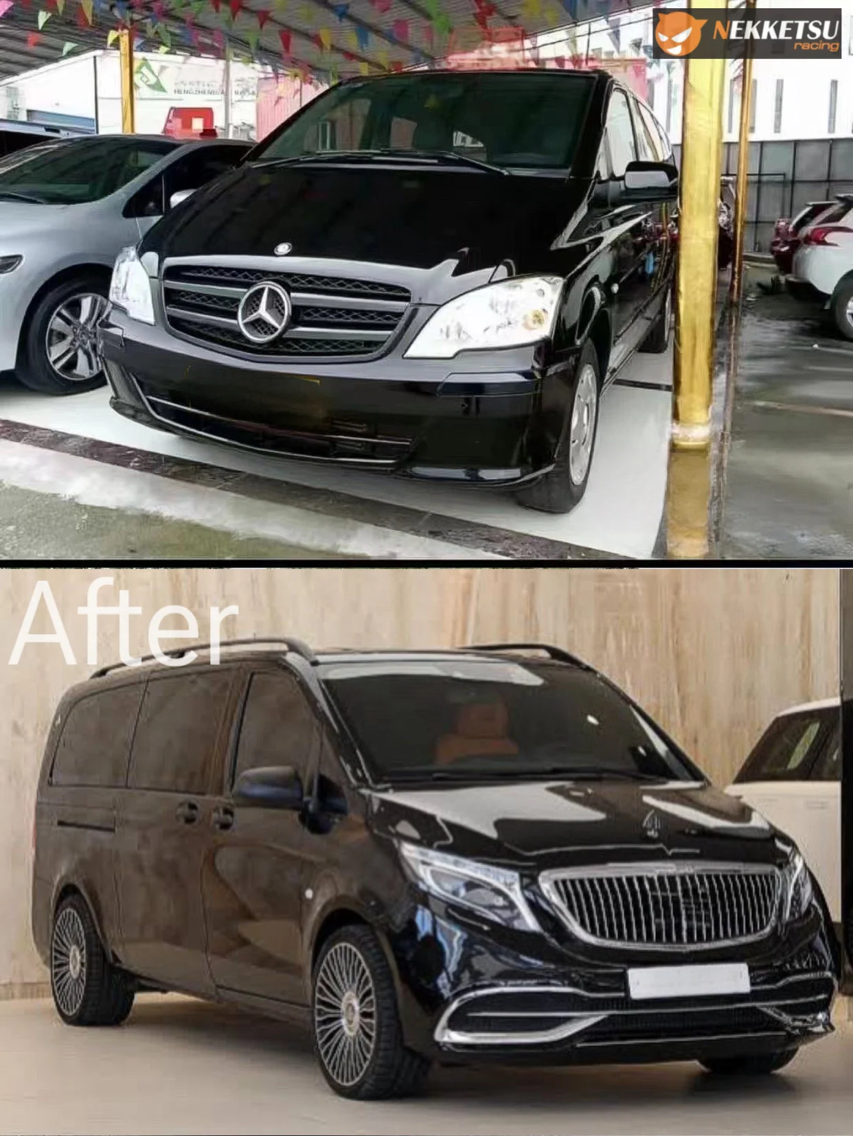 รูปชุดแต่ง ชุดแต่ง Mercedes-Benz V Class Vitto W639 2012 2015 เป็นปี 2023 Maybach ภาพที่ 2
