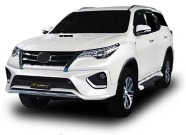 ชุดแต่ง FORTUNER 2016 ภาพรถเต็มคันมุมหน้าจากต้นทาง S-Sporty