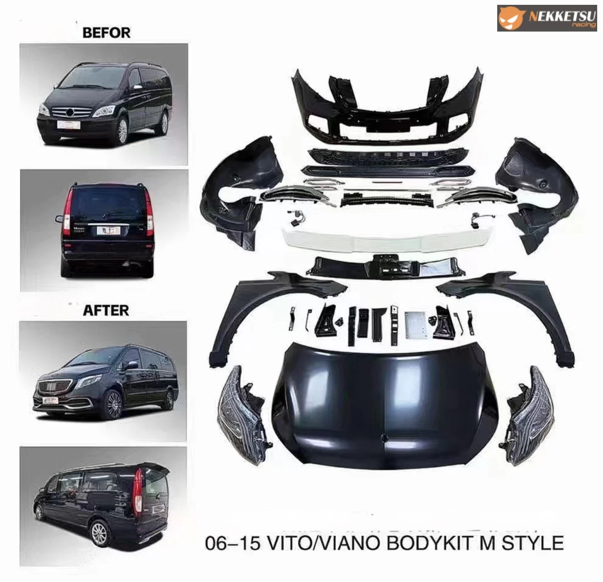 รูปชุดแต่ง ชุดแต่ง Mercedes-Benz V Class Vitto W639 2012 2015 เป็นปี 2023 Maybach ภาพที่ 3