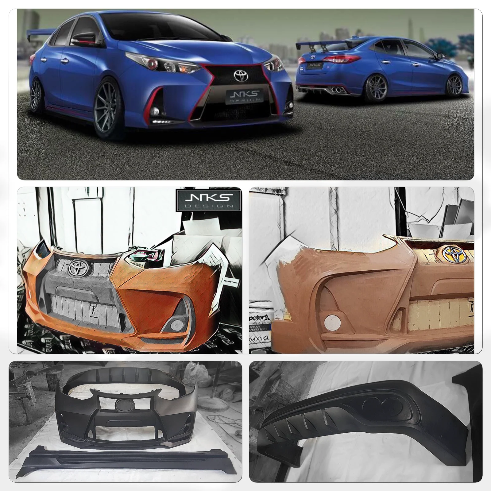 รูปชุดแต่ง ชุดแต่ง Toyota Yaris Ativ 17 19 IS Sport ภาพที่ 1