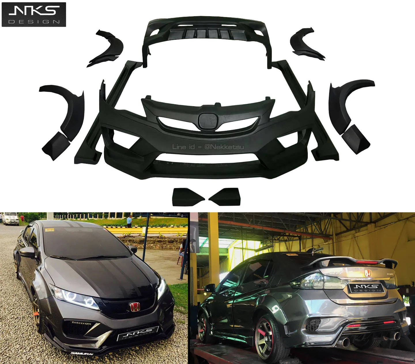 รูปชุดแต่ง ชุดแต่ง Honda City 2014 2016 Type X Wide Body ภาพที่ 15