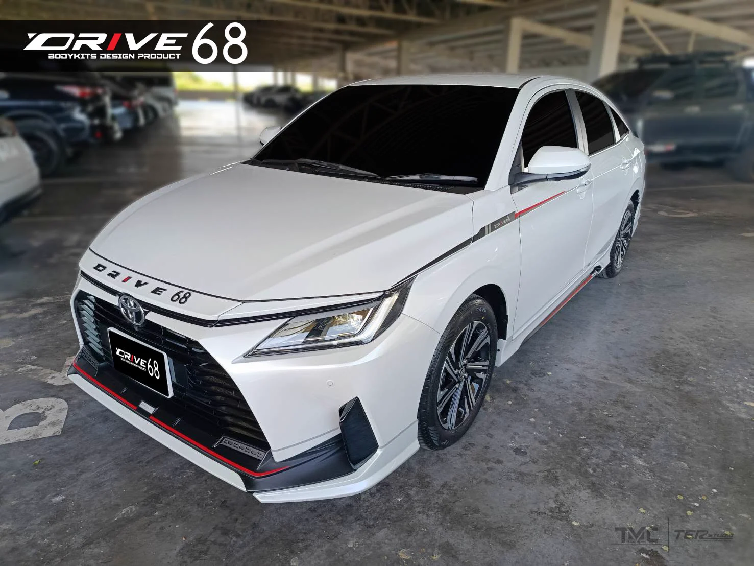 รูปชุดแต่ง ชุดแต่ง Toyota Yaris Ativ 24 26 Drive68 4ประตู Yaris Ativ Drive 68 ภาพที่ 6