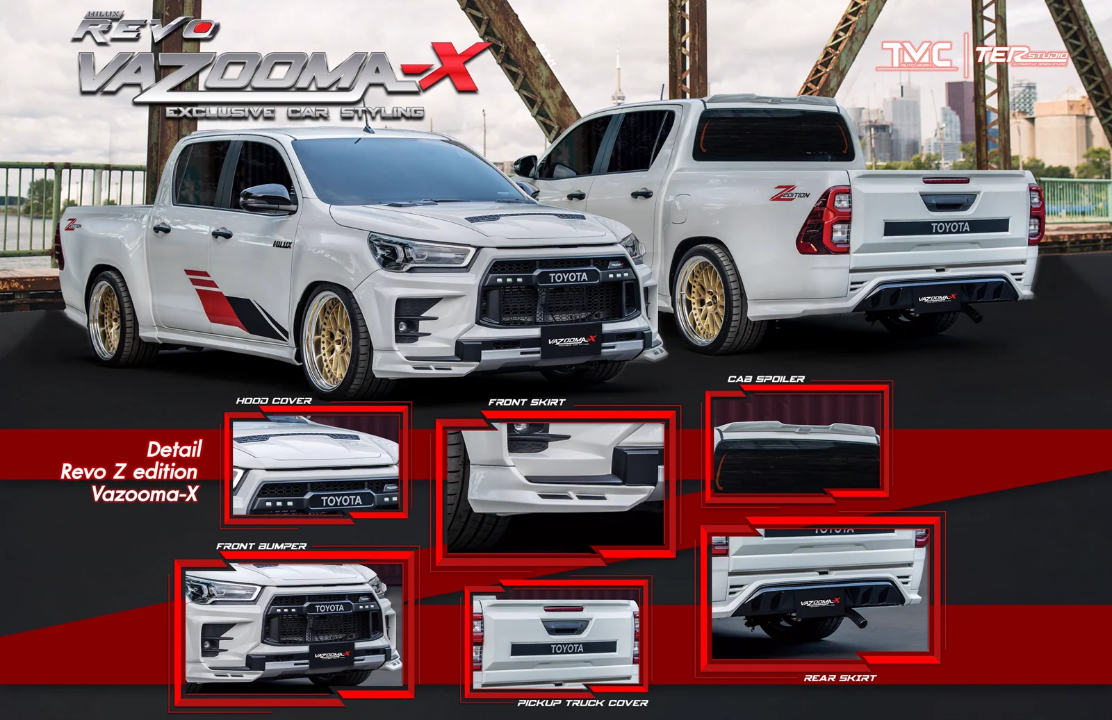 รูปชุดแต่ง ชุดแต่ง Toyota Hilux Revo 2020 2024 Vazooma X 2023 ภาพที่ 4