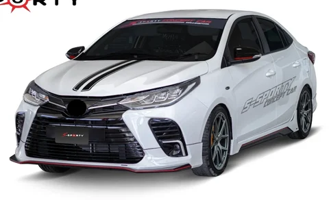 ชุดแต่ง TOYOTA ATIV 2021 – SPORT 1 ภาพรถเต็มคันมุมหน้าจากต้นทาง S-Sporty