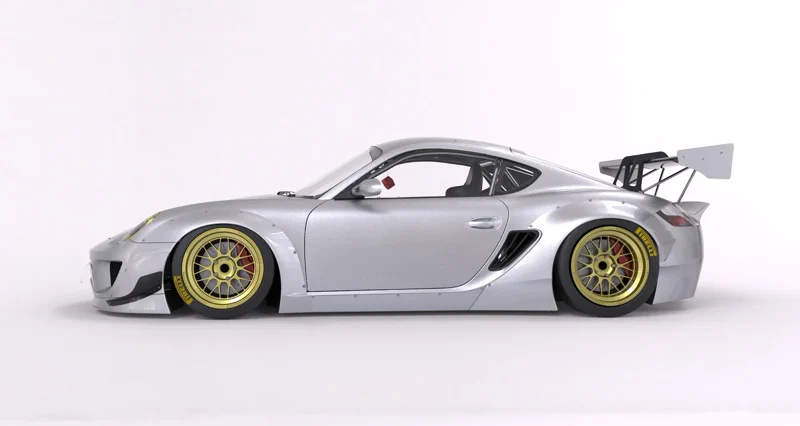 สเกิร์ตข้าง (ชิ้นแยก) - V1.0 PORSCHE Cayman 987.1 Pandem ภาพสินค้าที่เลือก