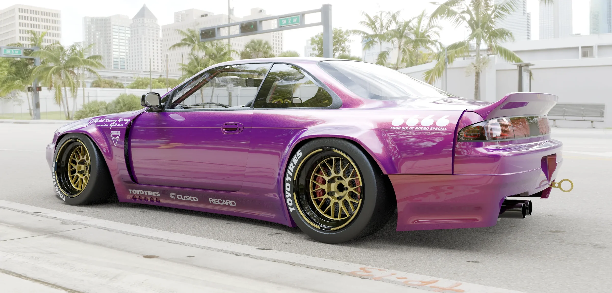 แก้มและโป่งล้อหลัง Rear Fenders - XXmm (only) - V3.0 NISSAN Silvia [S14] Pandem ภาพสินค้าที่เลือก